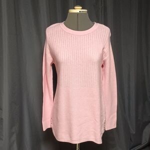 Talbots Soft Pink Knit Tunic Length Top